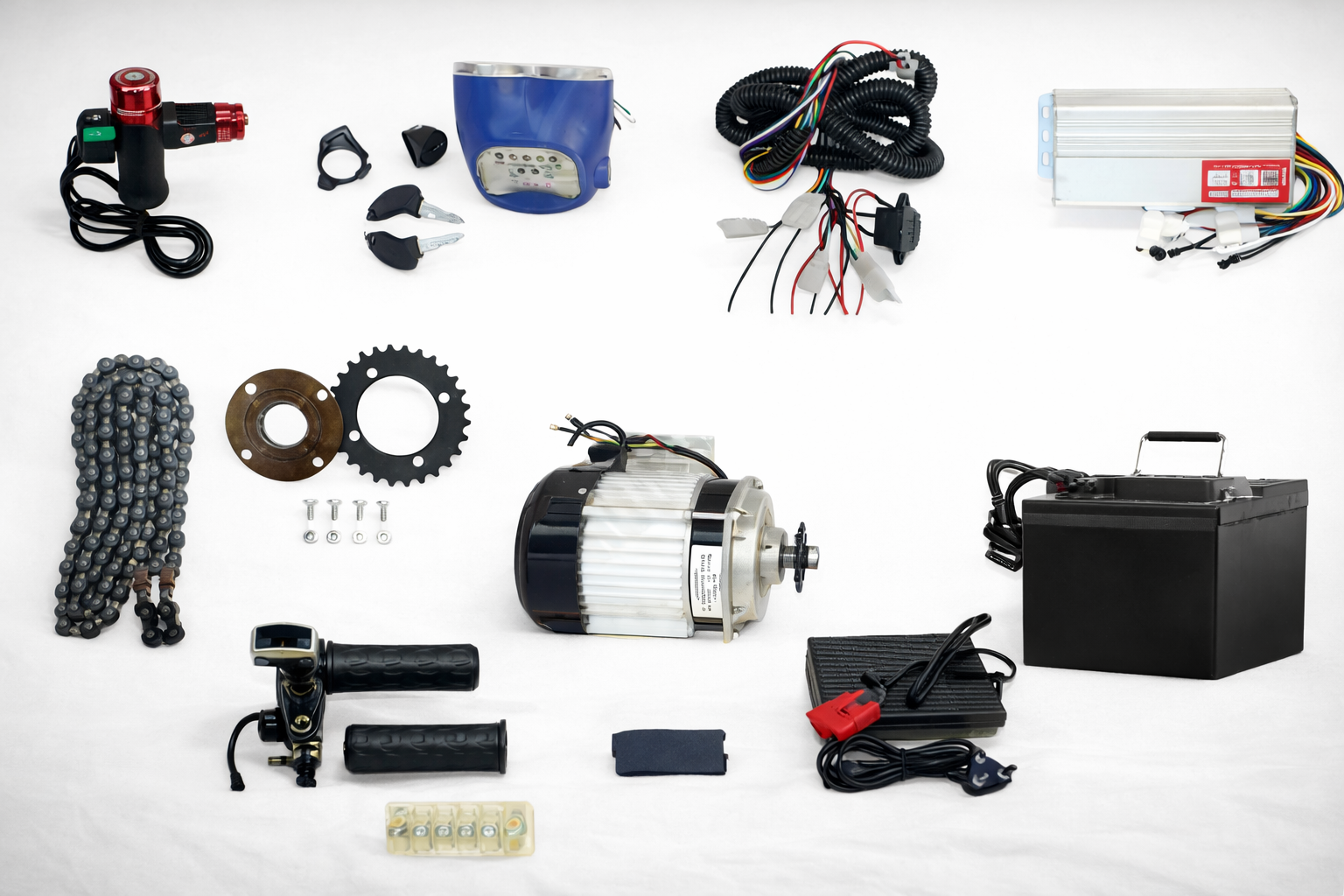 750W Electric Tricycle Conversion Kit 48V – BLDC Hub Motor E-Rickshaw / E-Cycle Complete Kit